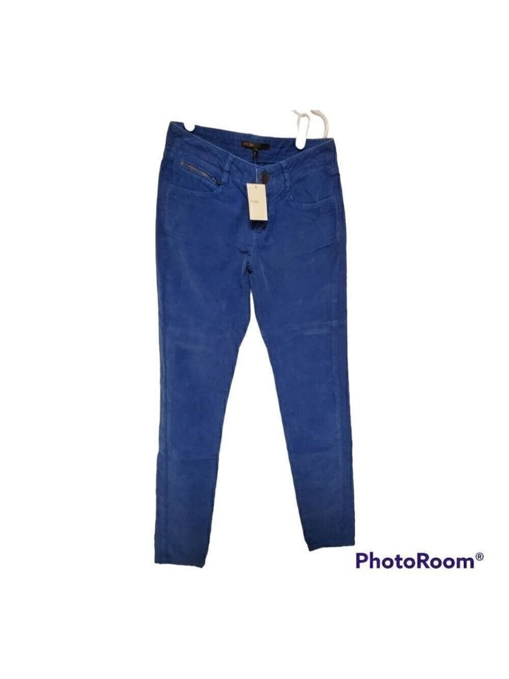 Maje Jabo Corduroy Skinny Pants EU 34 US 0 Marine Blue NWT